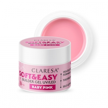 Claresa Żel budujący SOFT & EASY Baby Pink 45g